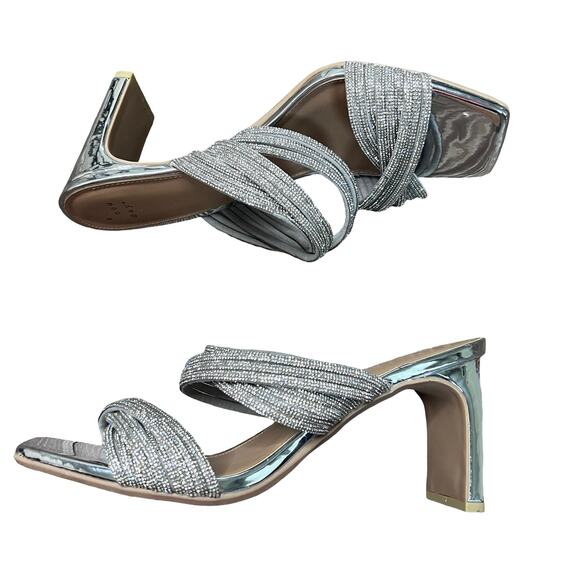 A NEW DAY Tammy Rhinestone Heels Silver - Picture 2 of 5